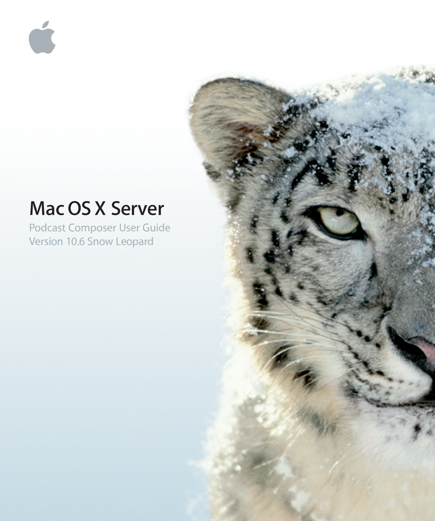 Apple Mac OS X Server Podcast Composer User Guide Version 10.6 Snow Leopard